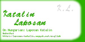 katalin laposan business card